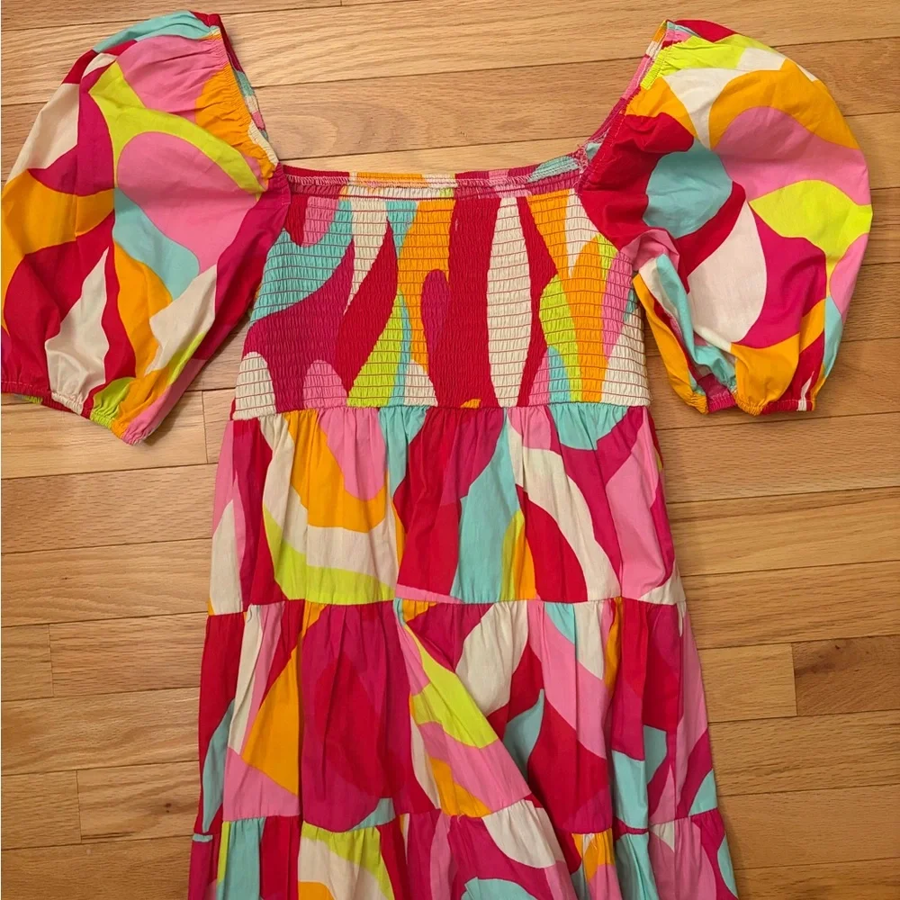 Flying Tomato Multi-Color Puff Sleeve Dress